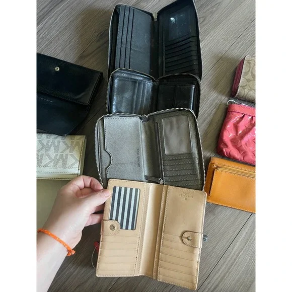 12pc Designer Wallet Lt Michael Kors Kate Spade Coach Zip Bifold Wristlet Bundle - Picture 4 of 7